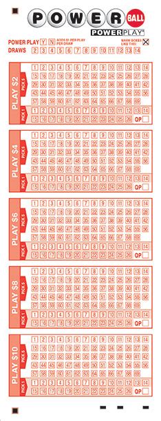powerball card sample|powerball fill out card.